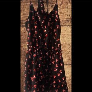 Black Flower Short Romper|Size Small
